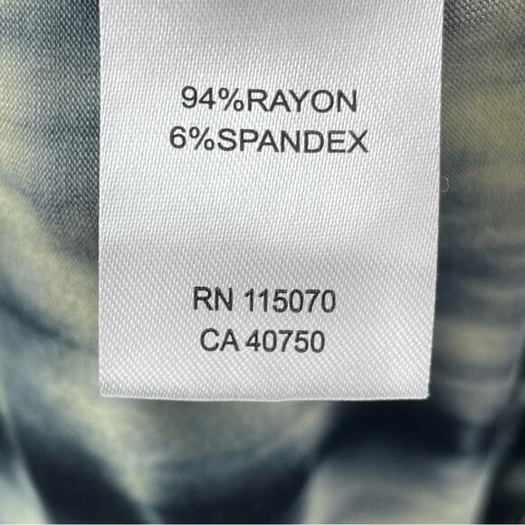 Nina Leonard Scoop Neck Tie-dye Print T-Shirt Dress Pockets Rayon Comfy Size 3X - Picture 10 of 11